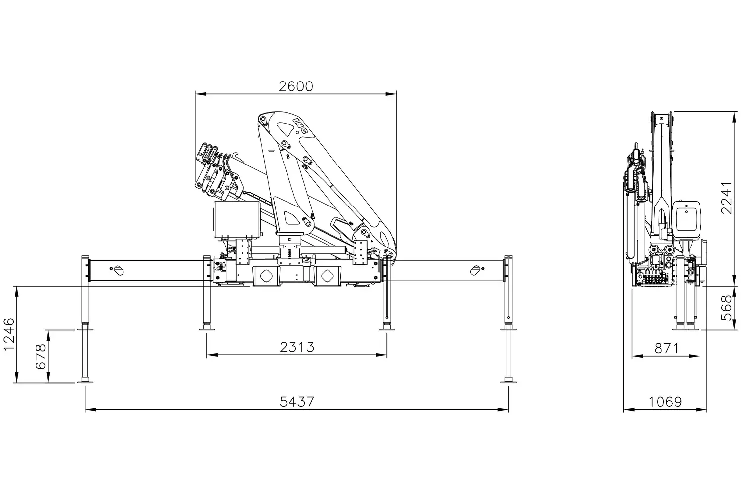 Dimensiones Grua 16.500