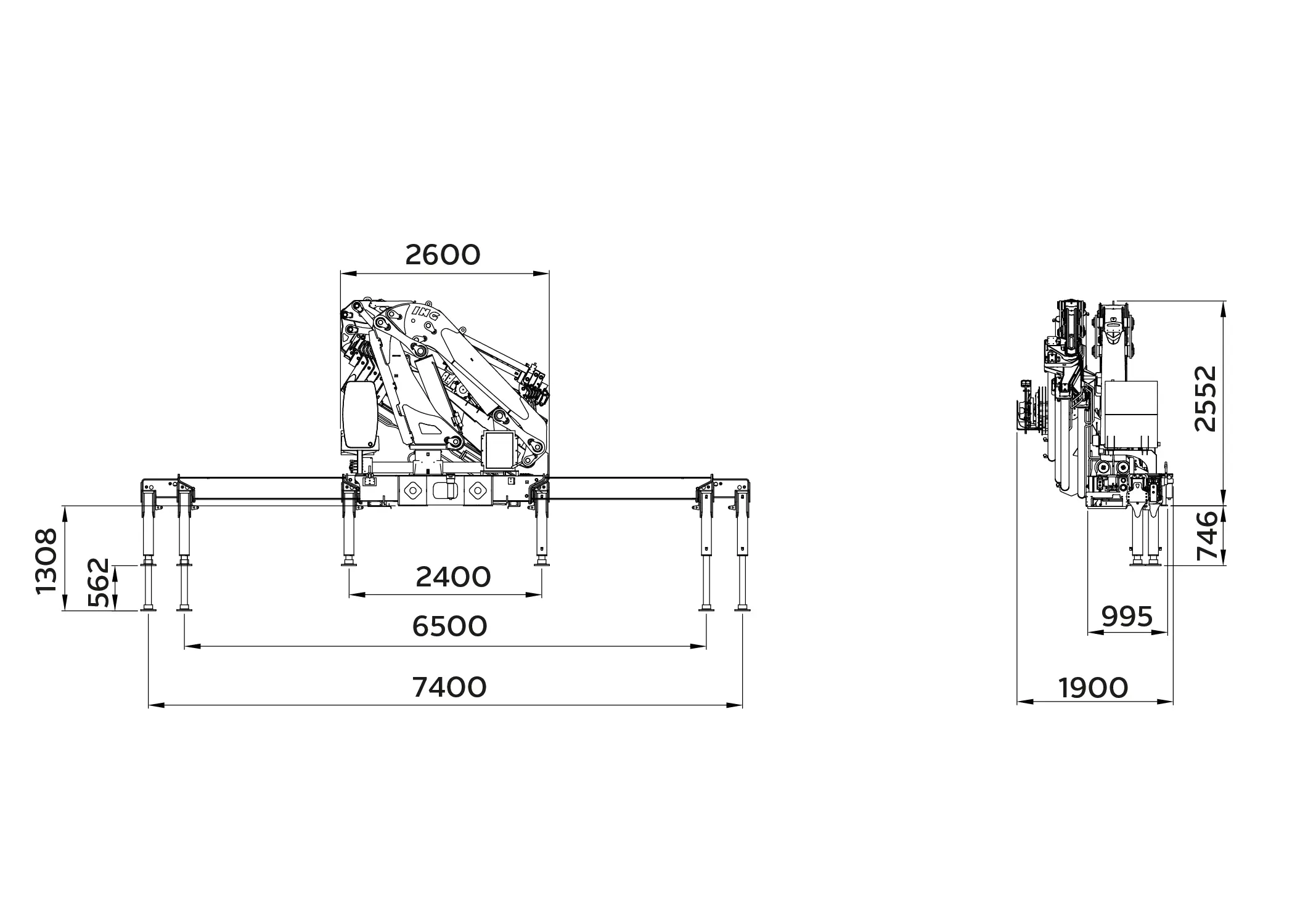 Dimensiones Grua 38.500+FLYJIB