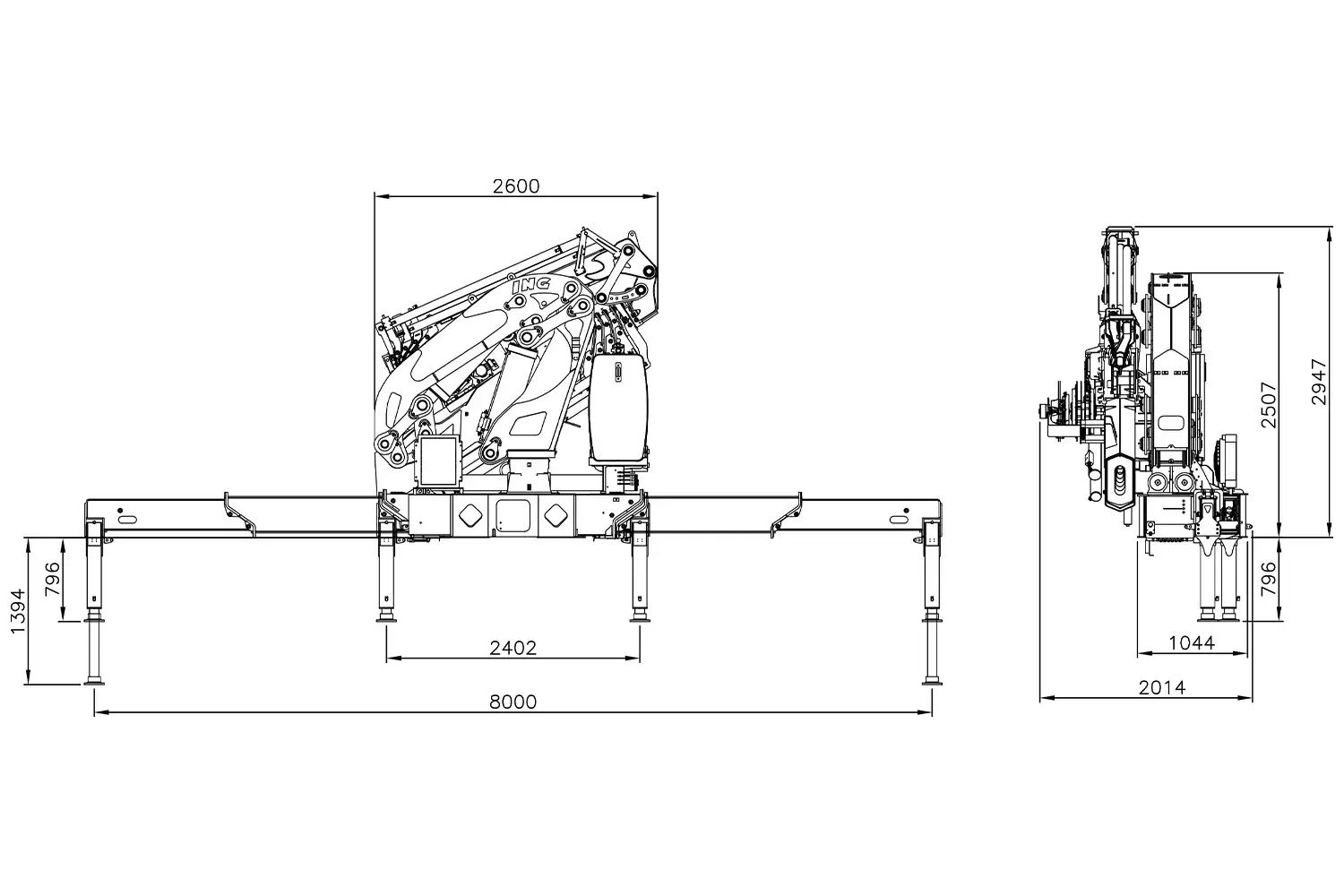 Dimensiones Grua 52.500+FLYJIB