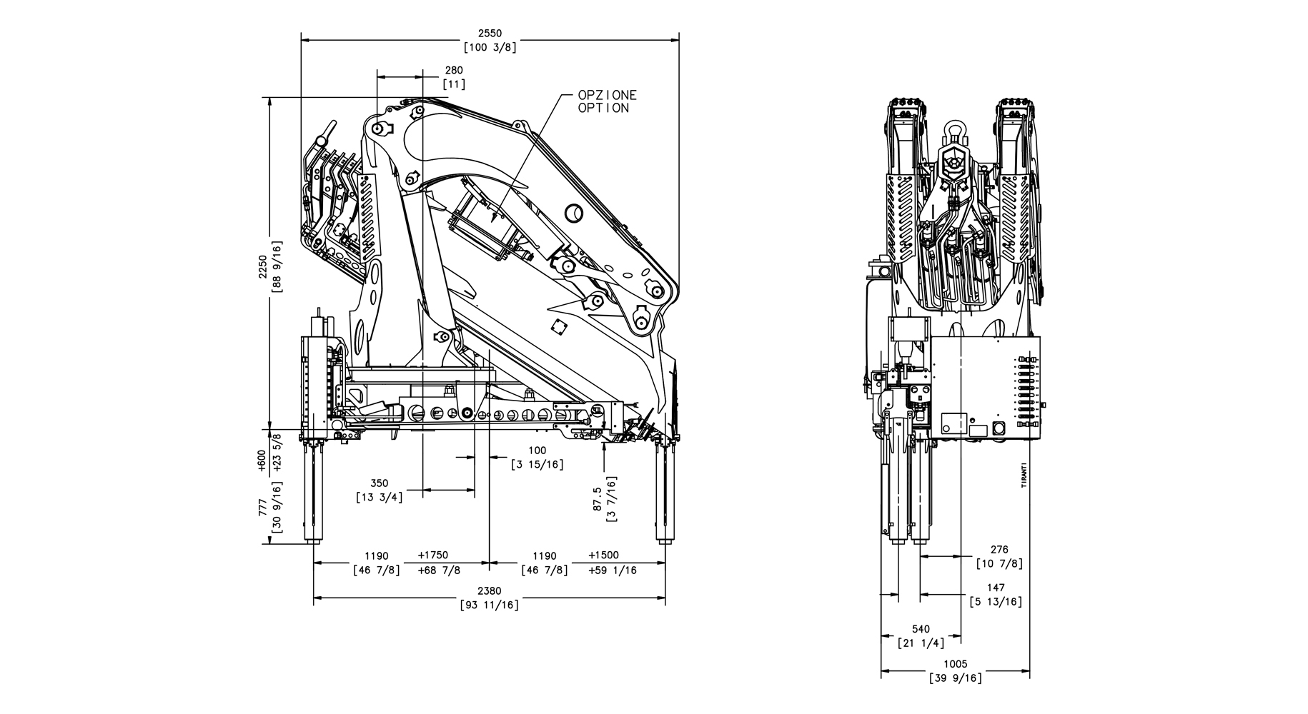 Dimensiones Grua 39.000 E HP