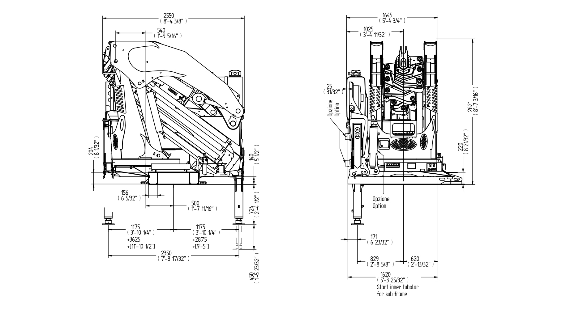 Dimensiones Grua 75.000 E HP