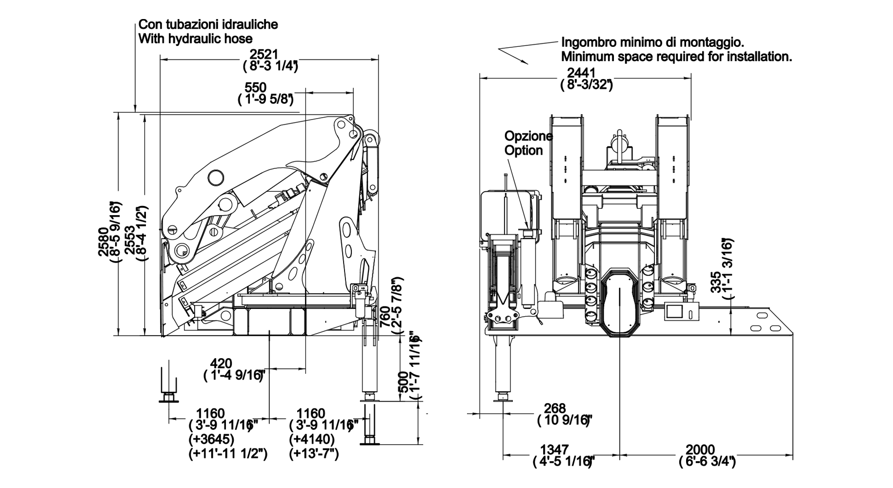 Dimensiones Grua 135.000 E ASC Plus